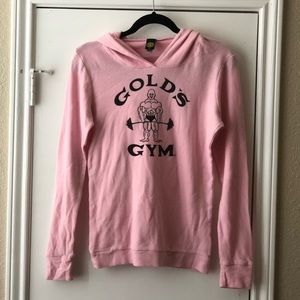 Pink ribbed hoodie